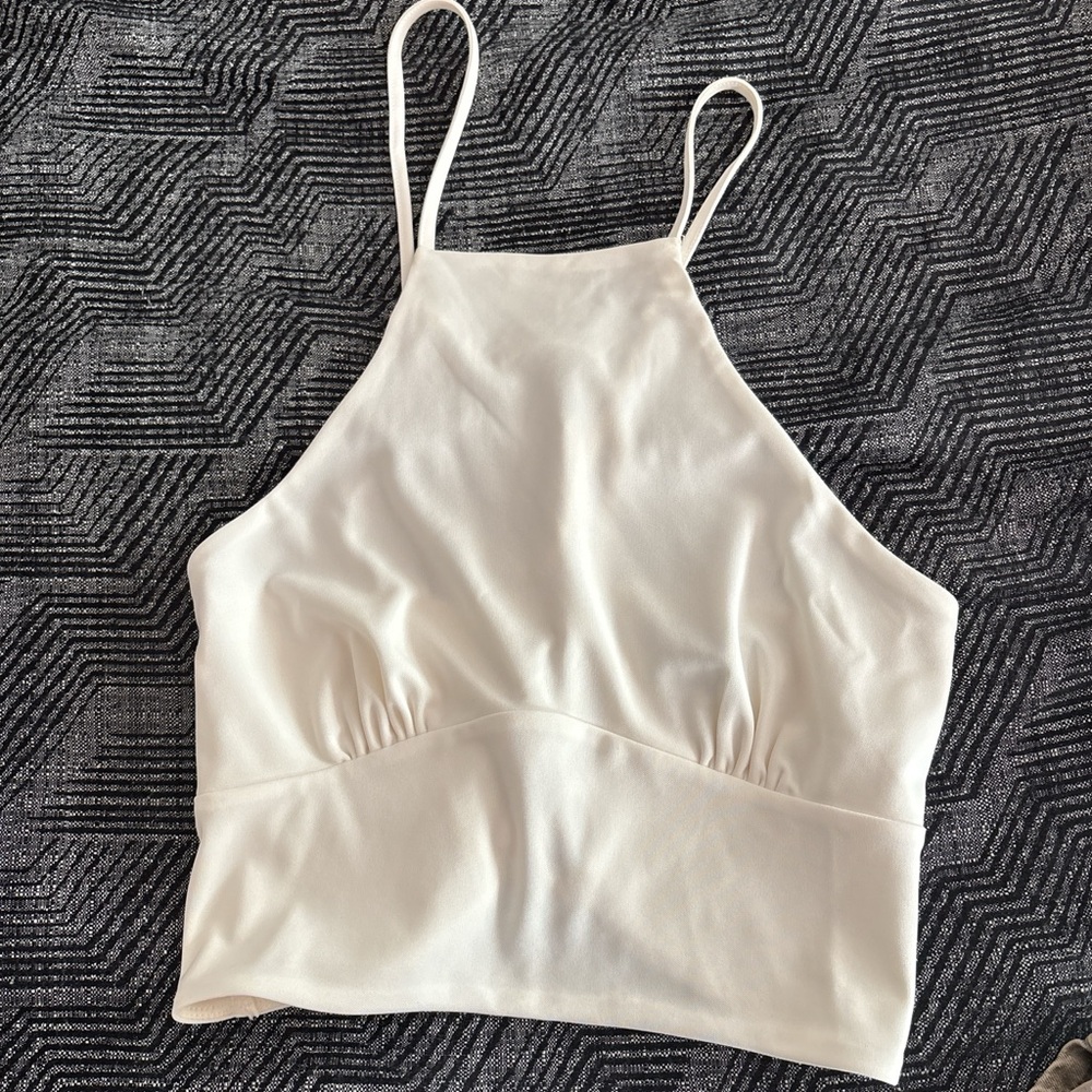 Forever 21 Cream Crop Top
